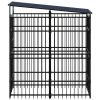 Outdoor Dog Kennel with Roof Steel 19.8 ftï¿½ï¿½
