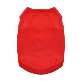 100% Cotton Dog Tanks (Color: Flame Scarlet Red, size: 3X-Large)