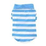 Polos Striped (Color: Blue Niagra & White, size: 3X-Large)